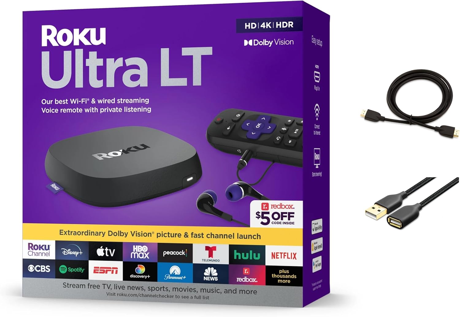 Roku Ultra LT Dispositivo de streaming 4K